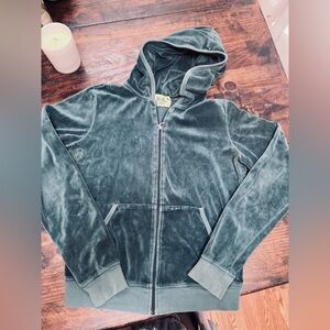 Juicy Couture Vintage Teal Velour Hoodie